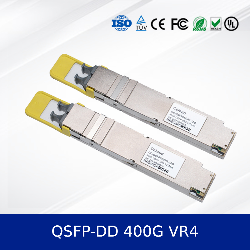 400G QSFP-DD VR4 وحدة المرسل البصري 50m Reach ، PAM4 ، CMIS 5.0
