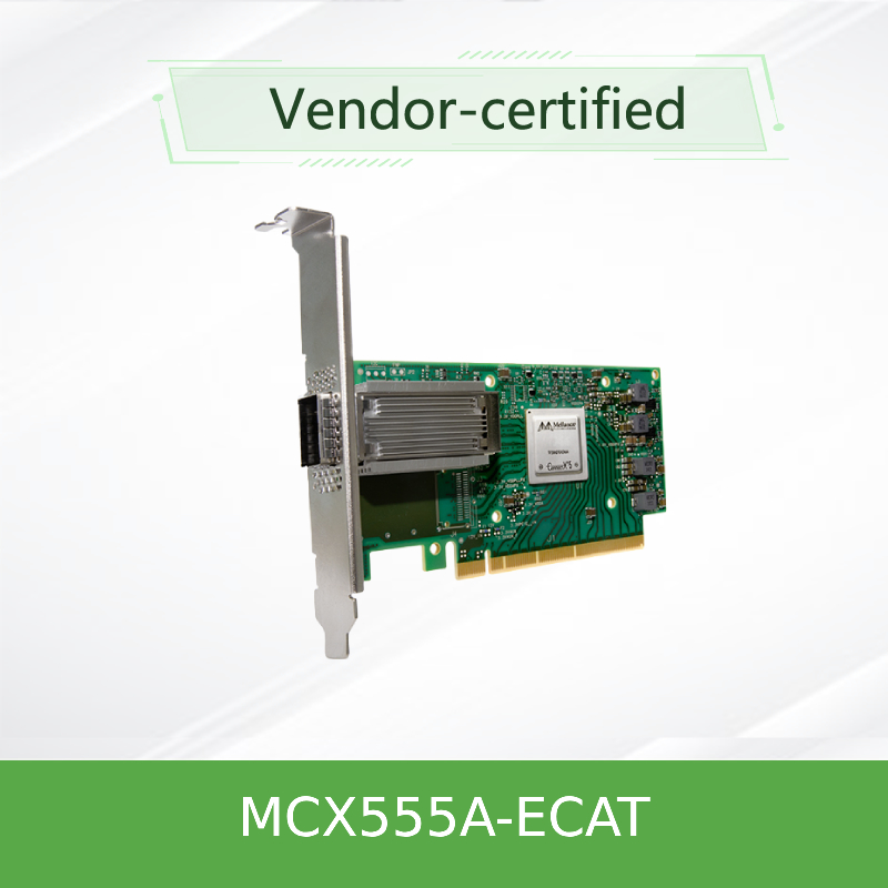 بطاقة شبكة ميلانوكس VPI ميلانوكس 100gbe Nic بطاقة محول MCX555A-ECAT ConnectX-5 EDR 100GbE