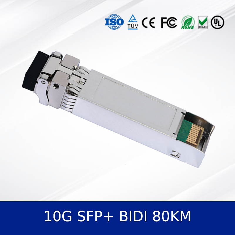 وحدة الإرسال والاستقبال البصري الممتازة 10g SFP+ Bidi 80km وحدة الألياف الضوئية لمراكز البيانات.