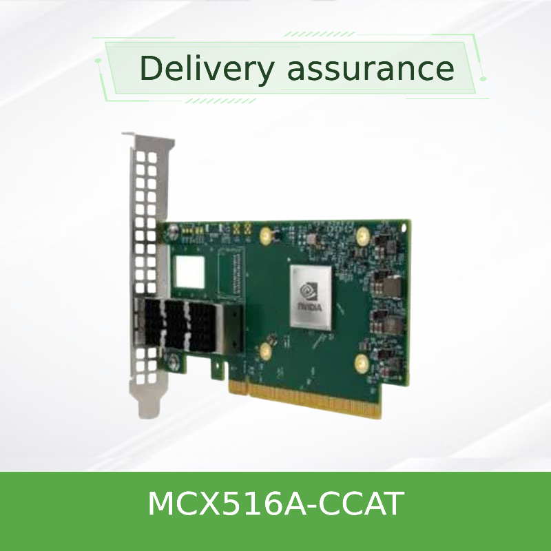 بطاقة شبكة 100GbE NIC Mellanox MCX516A-CCAT ثنائي المنافذ QSFP28 PCIe3.0x16