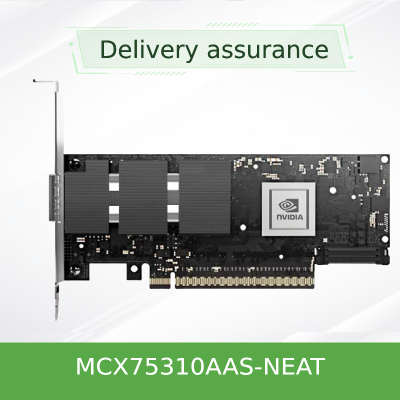 محول Nvidia Connectx-7 MCX75310aas-Neat (900-9X766-003N-SQ0) منفذ واحد OSFP Infiniband: Ndr 400GB/s (السرعة الافتراضية) إيثرنت: 400 جيجابت
