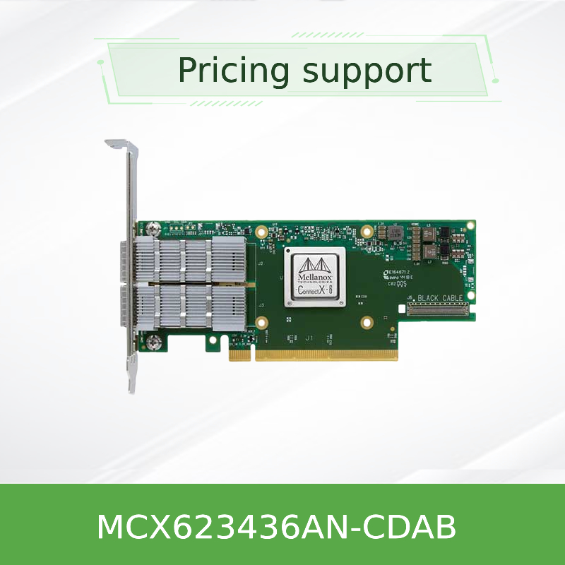 بطاقة "إنفيديا" MCX623436an-Cdab Connectx-6 Dx En، 100GB، Ocp3.0، مع إدارة المضيف، Qsfp56 منفذ مزدوج، Pcie 4.0 X16، لا تشفير، المسمار (سحب علامة التبويب)