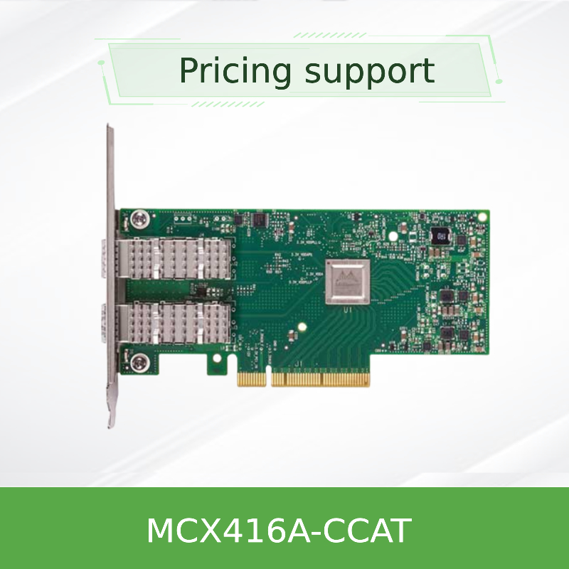 بطاقات PCIe3.0 X16 ConnectX-4 EN إيثرنت Mellanox Nic MCX416A-CCAT 100GbE QSFP28