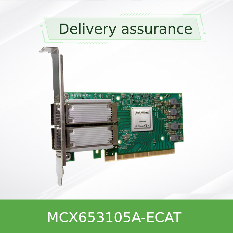 ConnectX 6 محول منفذ مزدوج بطاقة Mellanox تدعم 100Gb / S MCX653105A-ECAT