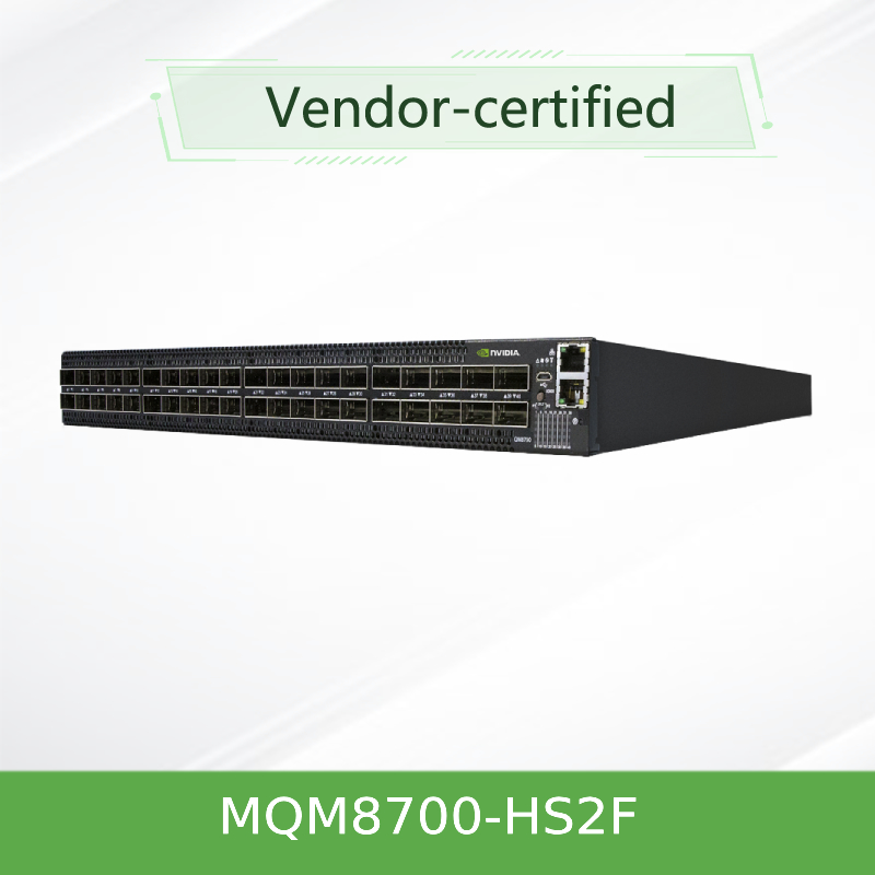 MQM8700-HS2F(920-9B110-00FH-0MD) مفتاح شبكة Mellanox Quantum Hdr Infiniband مع 40 منفذ QSFP56