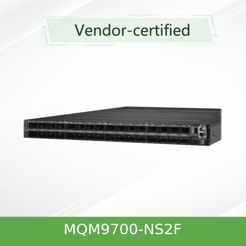 مفتاح شبكة Mellanox MQM9700-NS2F(920-9B210-00FN-0M0) Infiniband 400G 16.8 تيرابايت في الثانية للخادم