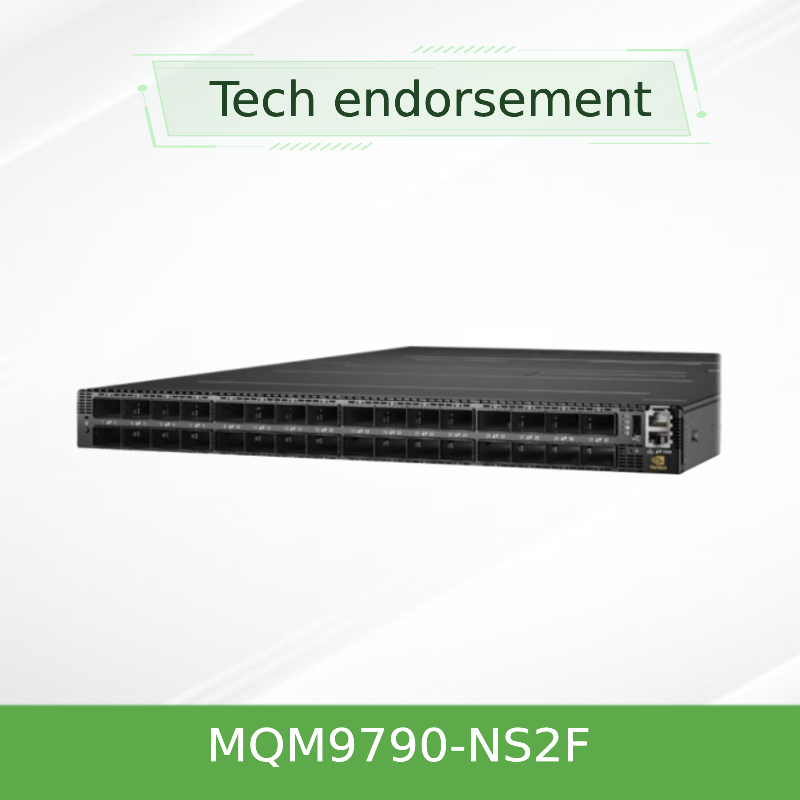 مفتاح الشبكة Mellanox MQM9790-NS2F ((920-9B210-00FN-0D0) الكم-2 NDR 64 X 400Gb / S منافذ 32 OSFP أقفاص غير مديرة الطاقة إلى المرفق P2C