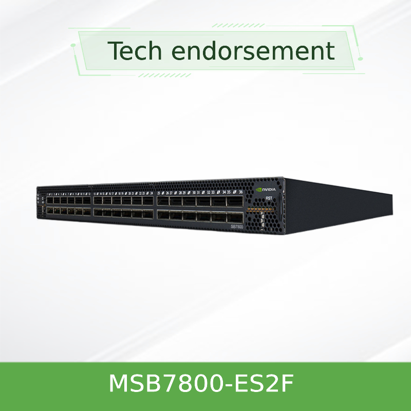 MSB7800-ES2F Mellanox Infiniband Switch EDR 36 Port Non Blocking Management