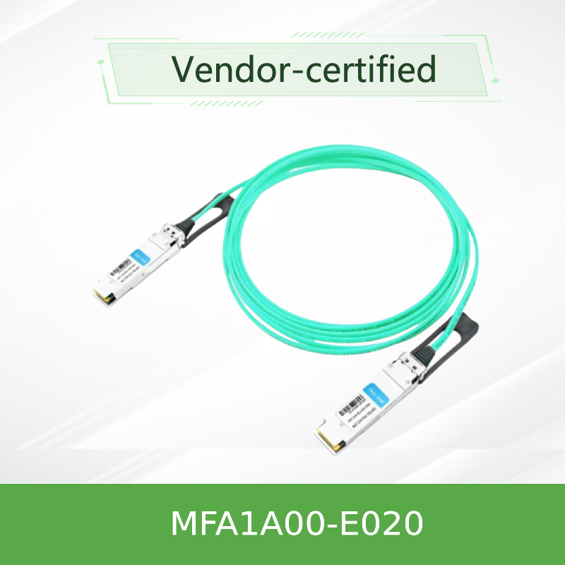 Nvidia Mfa1a00-Xxxx 100GB/S Qsfp28 Mmf كابل بصري نشط Mfa1a00-E020 كابل ألياف نشطة Ib EDR 100GB/S