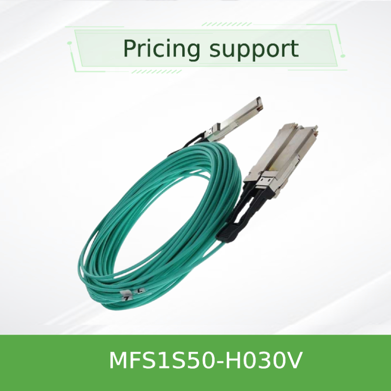 إنفينيباند ميلانوكس AOC MFS1S50-H030V VPI HDR & ETH 2x100Gb/S 30M QSFP56 جديد وأصلي