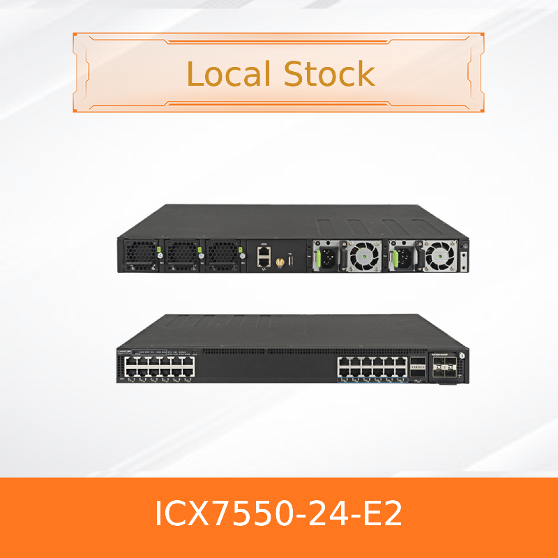 مُبدِّل Ruckus Icx7550-24-E2 مُتقدِّم بـ 24 منفذًا لاتصال سلس