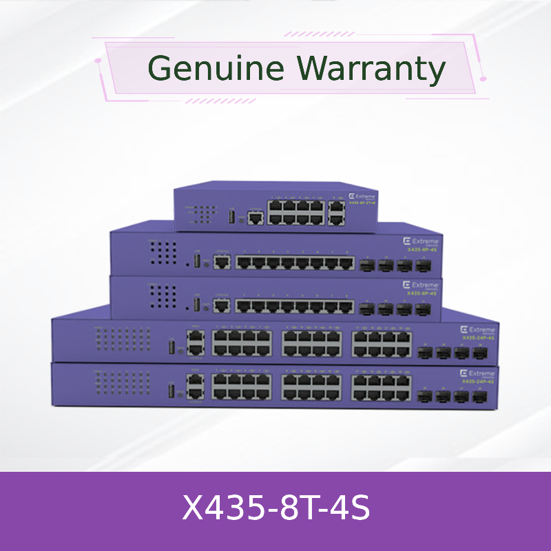 مفتاح شبكة عالي الأداء من سلسلة Extreme X435-8t-4s لتوصيل سلس