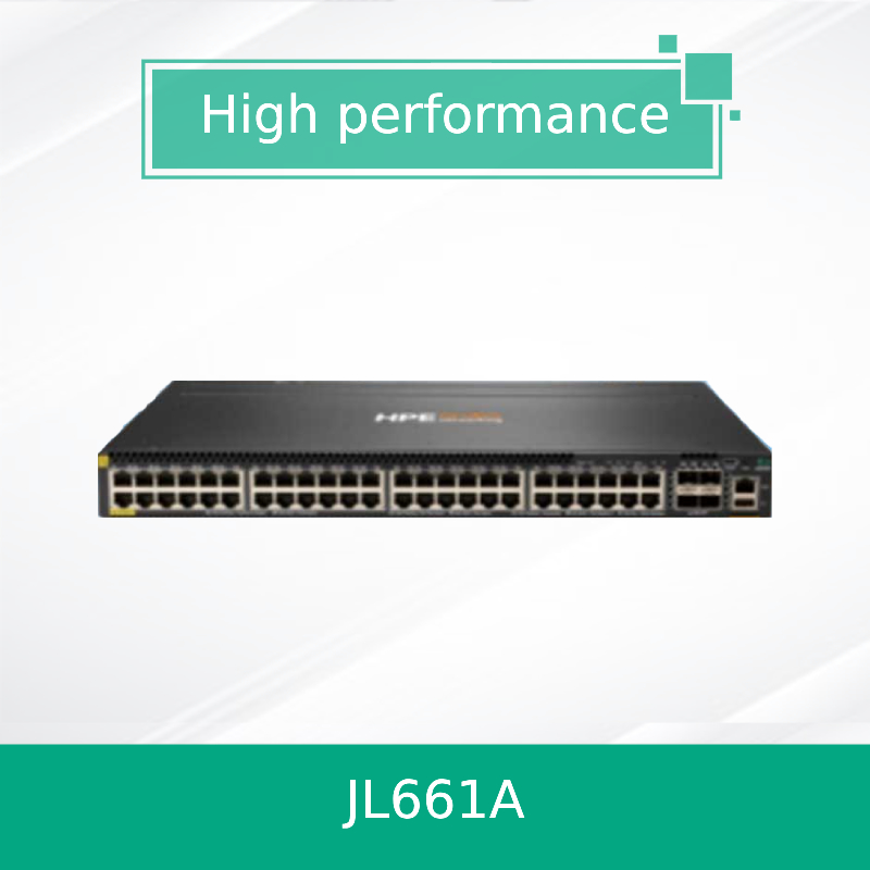 مبدل شبكات HPE Aruba CX 6300M بـ 48 منفذًا بسرعة 1 جيجابت في الثانية من الفئة 4 PoE و 4 منافذ SFP56 (JL661A)