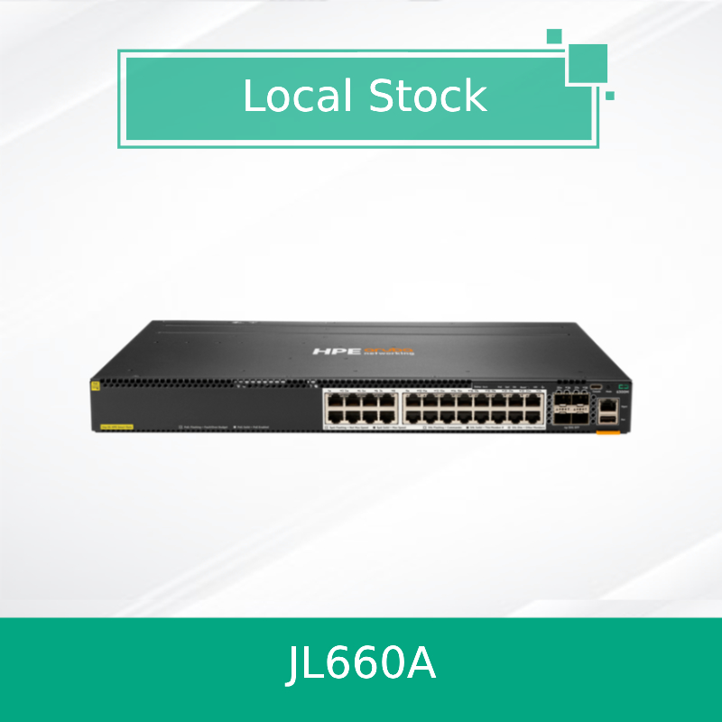 مفتاح Hpe Aruba Networking Cx 6300m 24 Hpe Smart Rate Poe و 4 SFP56 (JL660A)