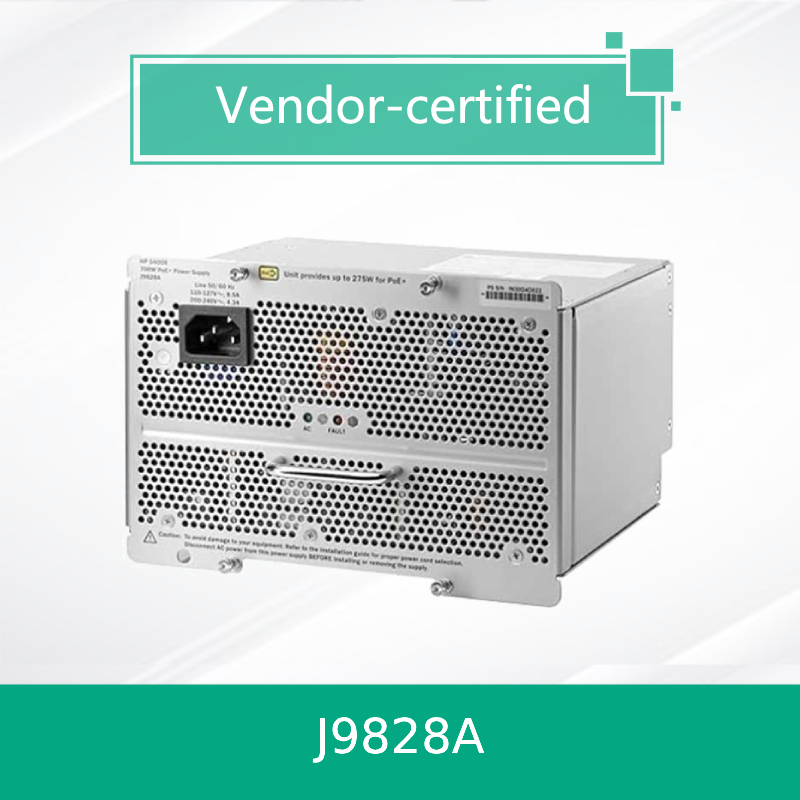 مفتاح الشبكة J9828A الجديد بالكامل مع وظائف 5400r 700W Poe + الأصلية Zl2 Snmp و Qos