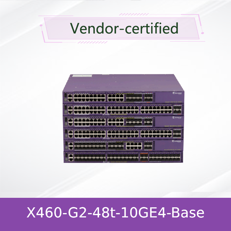 مفتاح شبكة إكستريم X460 AVB بـ 48 منفذًا، 48T، 10/100/1000BASE-T، زمن وصول أقل، ميجابت في الثانية، قابل للتكديس، أصلي