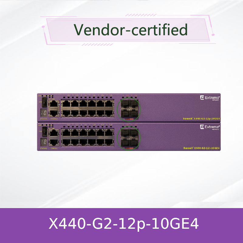 104GBPS 16531 X440 Extreme Network AVB Switch G2 12p 10GE4 4 عن طريق الترخيص