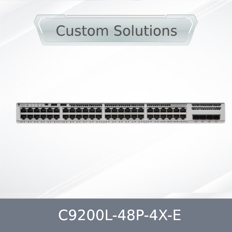 أصل جديد في المخزون C9200L-48p-4X-E سيسكوس كاتا ليست 9200L 48 بوابة بو + 740W 4X10g Uplink، محول الشبكة