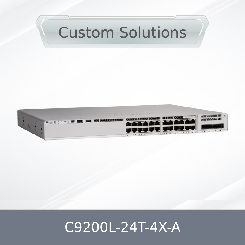 مفتاح Cisco C9200L-24t-4X-a Catalyst 9200L جديد أصلي، 24 منفذ، 4X 1 جيجا، SNMP، قابل للتكديس، QoS، LACP، مفتاح Cisco C9200L-24t-4X-a