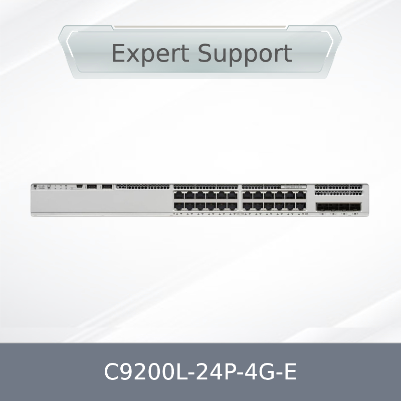 C9200L-24p-4G-E مفتاح شبكة سيسكو كاتاليست 24 منفذ Poe Layer3 مُدار جيجابت إيثرنت 4 منفذ SFP قابل للتكديس C9200L-24p-4G-E