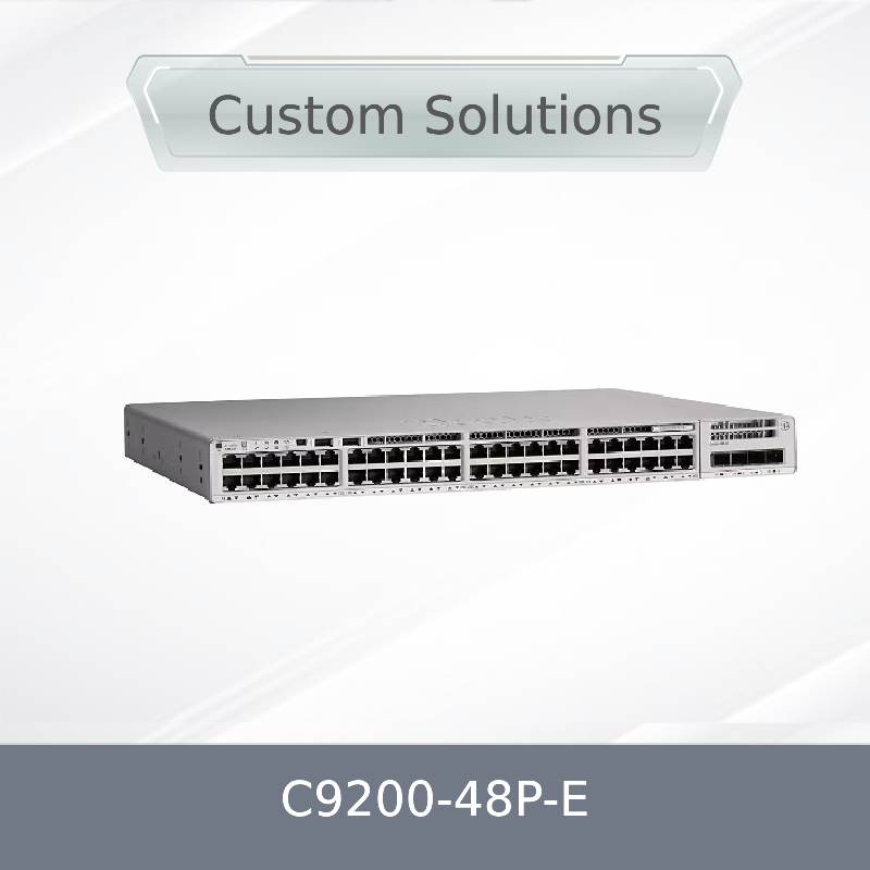 C9200-48p-E 48X 1g RJ45 Poe+Port Network Switch 48 Port Poe+Network Essentials مع إمدادات الطاقة المتغيرة X1