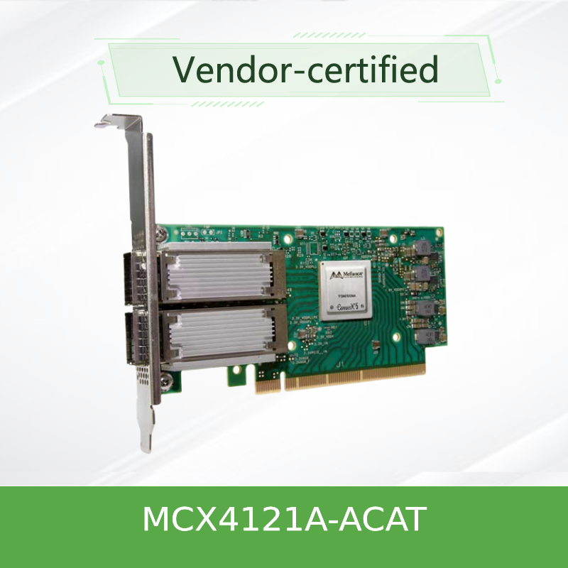 Mellanox ConnectX-4 Lx EN MCX4121A-ACAT بطاقة واجهة شبكة مزدوجة المنفذ 25GbE SFP28 مع دعم RDMA و RoCE