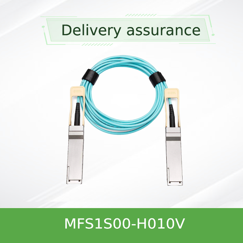 NVIDIA MFS1S00-H010V كابل بصري نشط QSFP56 بسرعة 200 جيجابت/ثانية - كابل AOC بطول 10 أمتار لـ HDR InfiniBand ومراكز بيانات 200 جيجابت إيثرنت
