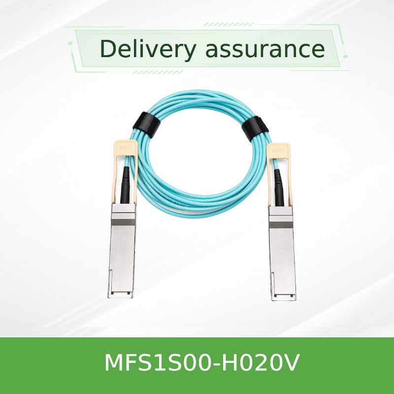 NVIDIA MFS1S00-H020V كابل بصري نشط QSFP56 بطول 20 مترًا بسرعة 200 جيجابت/ثانية | كابل AOC طويل المدى لشبكات InfiniBand HDR و 200GbE