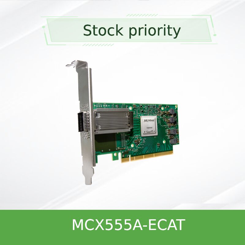 NVIDIA MCX555A-ECAT 100Gb / s منفذ واحد QSFP28 InfiniBand Adapter PCIe 3.0 x16 ConnectX-5 بطاقة الشبكة